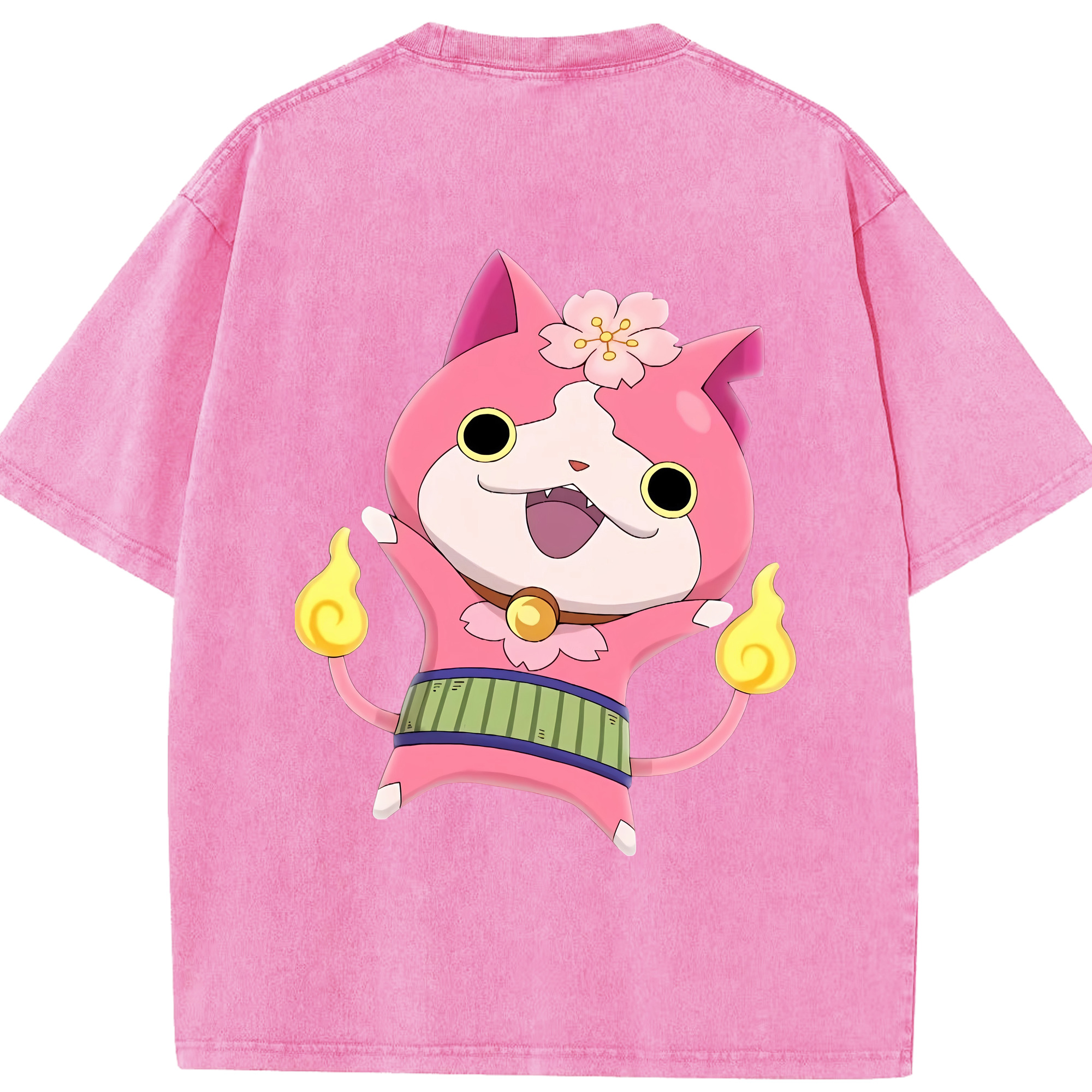（画像用） 妖怪ウォッチ Yo-kai Watch 綿100% ヴィンテージ風 半袖Tシャツ（背面プリント）